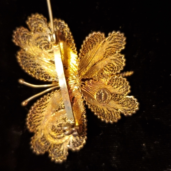 VTG BUTTERFLY BROOCH - Picture 3 of 6